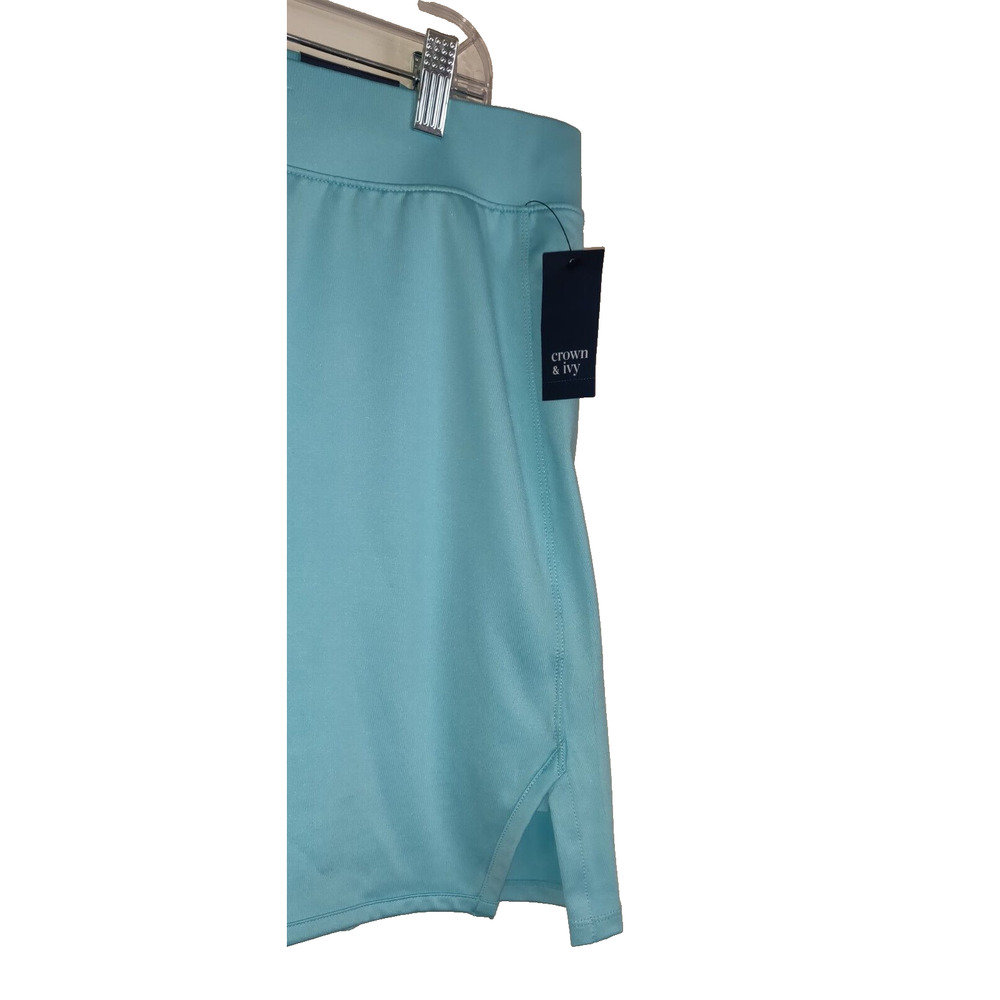 Crown & Ivy Skort Skirt + Shorts Women's Sz XL AQUA Sports Tennis Pickleball NWT - Picture 3 of 11
